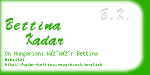 bettina kadar business card